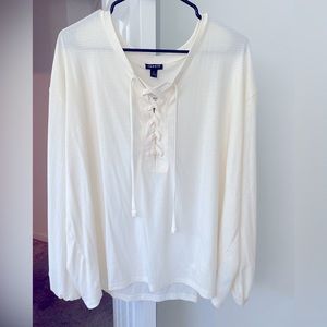 Cream Long-Sleeve Top